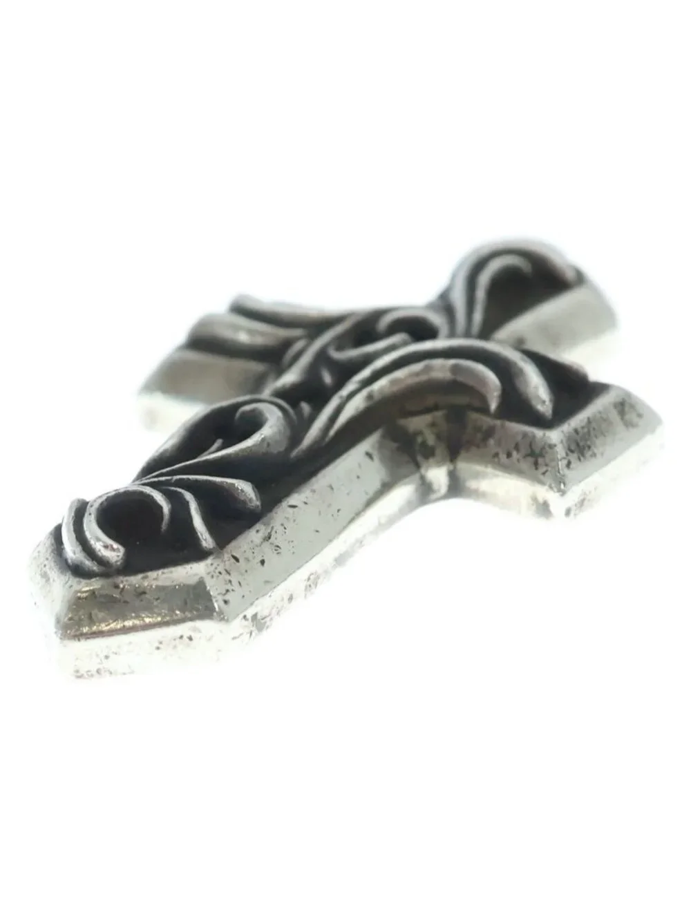 Chrome Hearts Vulcan Cross Small Silver Necklace